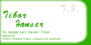 tibor hanser business card